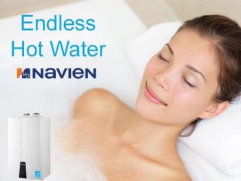 endless hot water by Navien