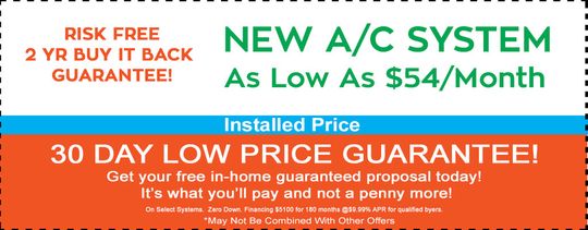 New AC as low as $54 month